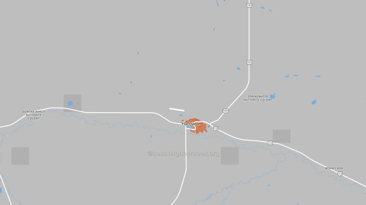Bike Grade map of Wheatland County, MT