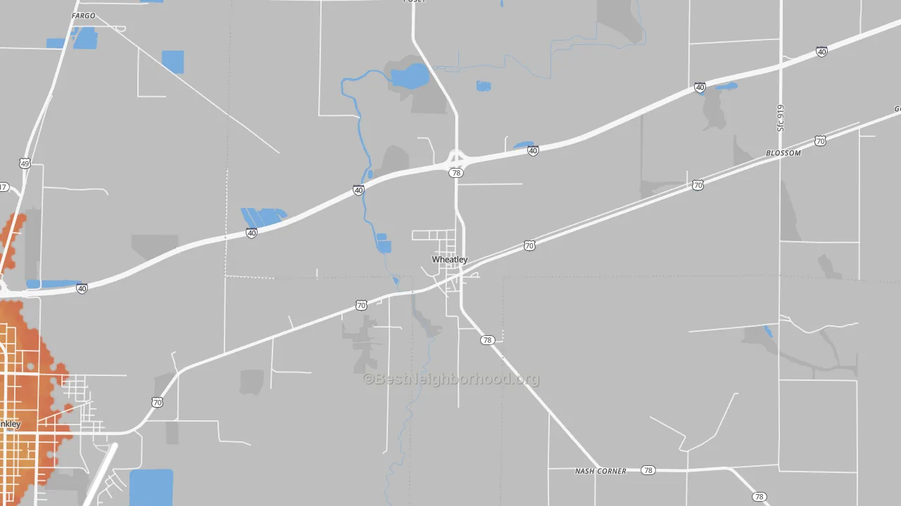 Bike Grade map of Wheatley, AR