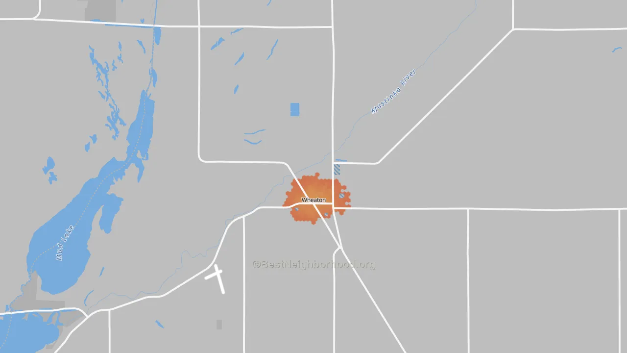 Bike Grade map of Wheaton, MN