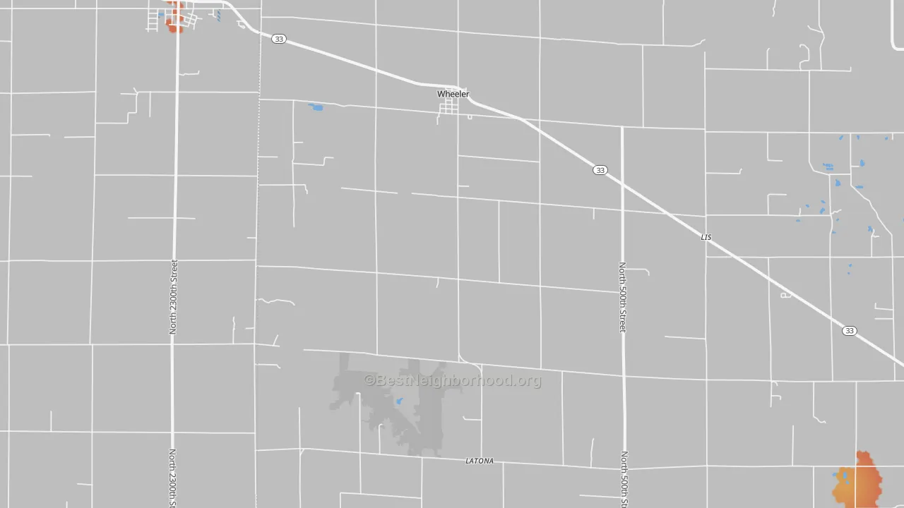 Bike Grade map of Wheeler, IL