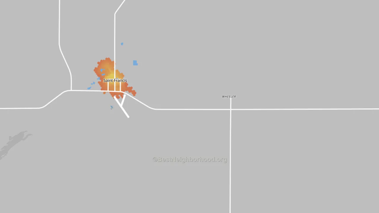 Bike Grade map of Wheeler, KS