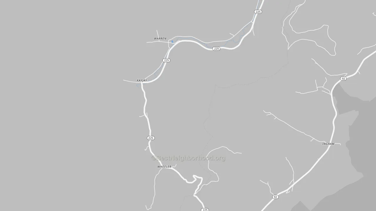 Bike Grade map of Wheeler, KY