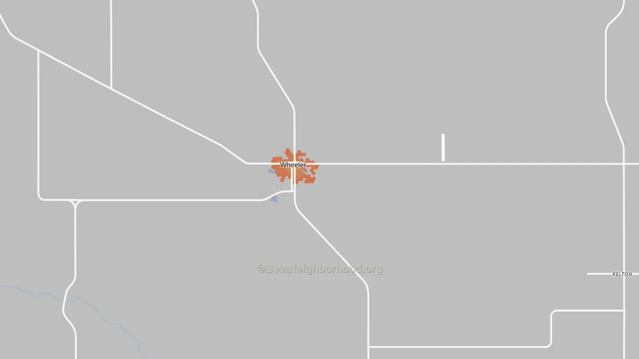 Bike Grade map of Wheeler, TX