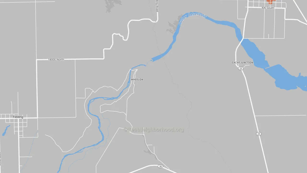 Bike Grade map of Wheelon, UT