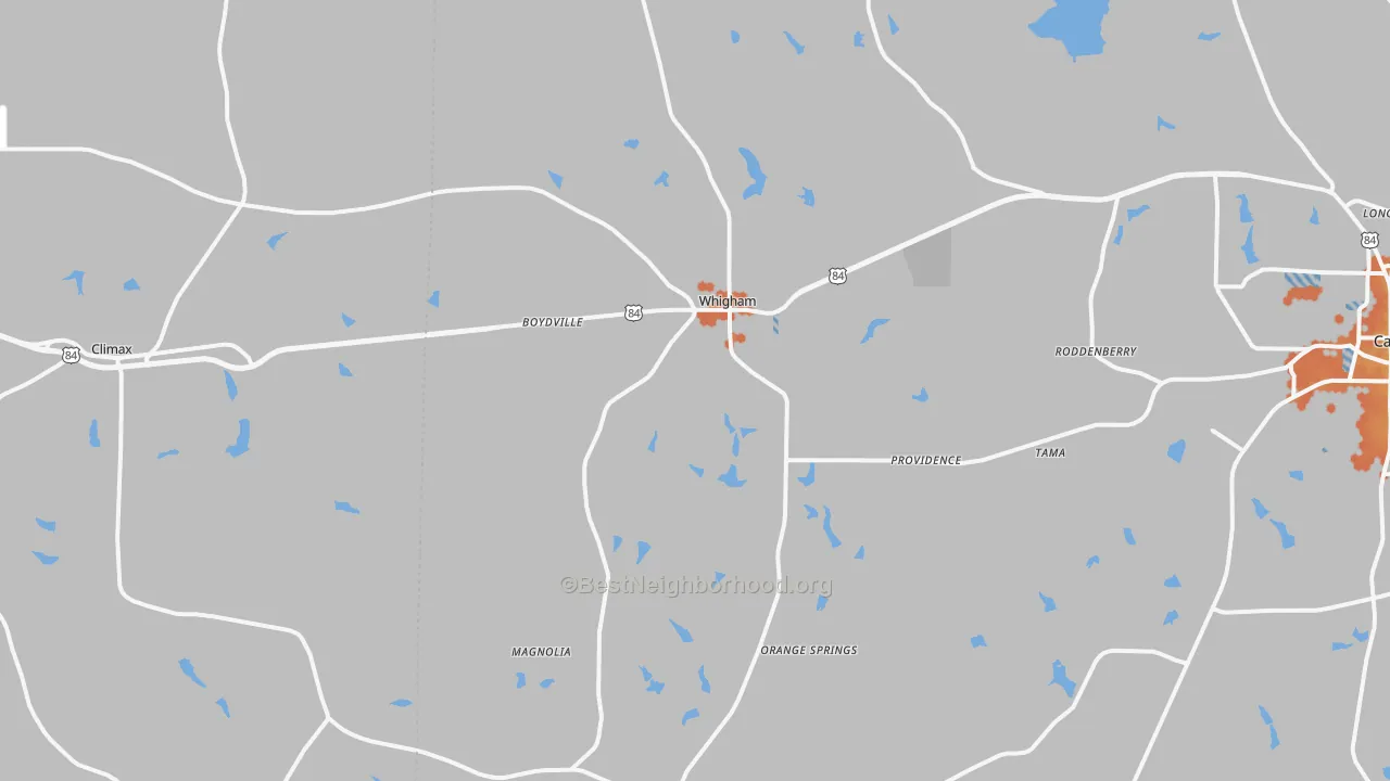Bike Grade map of Whigham, GA