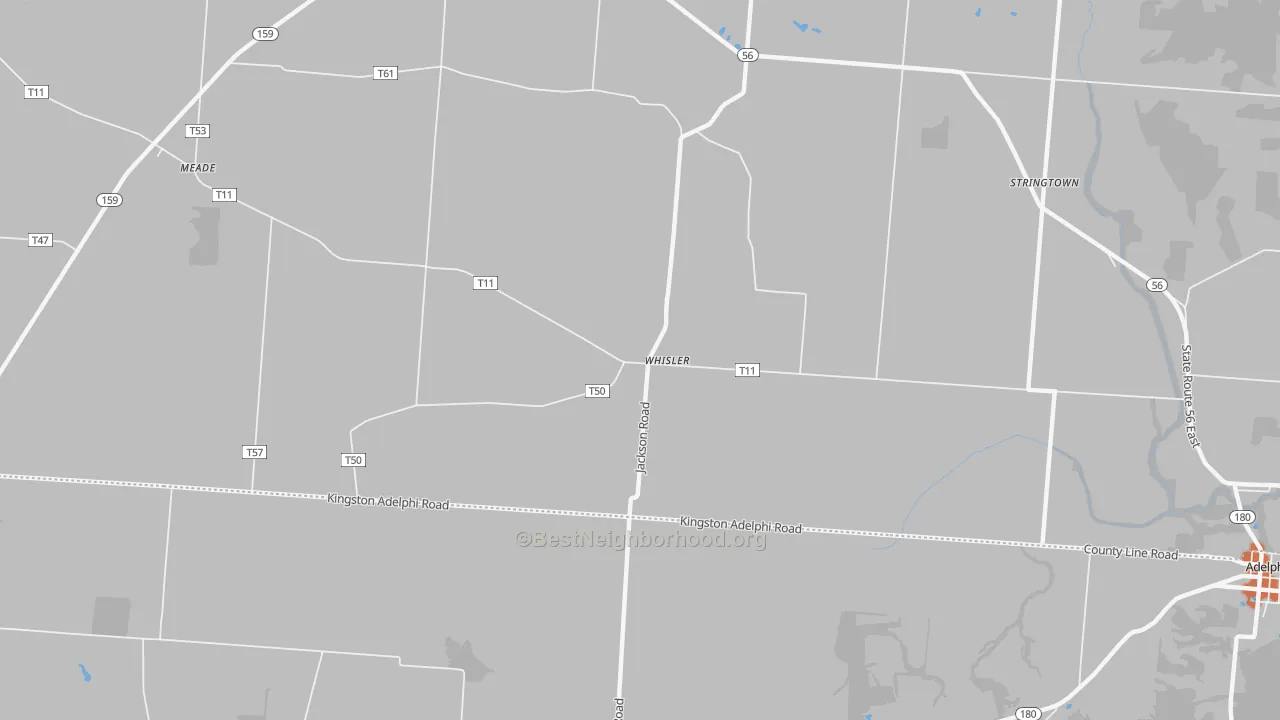 Bike Grade map of Whisler, OH
