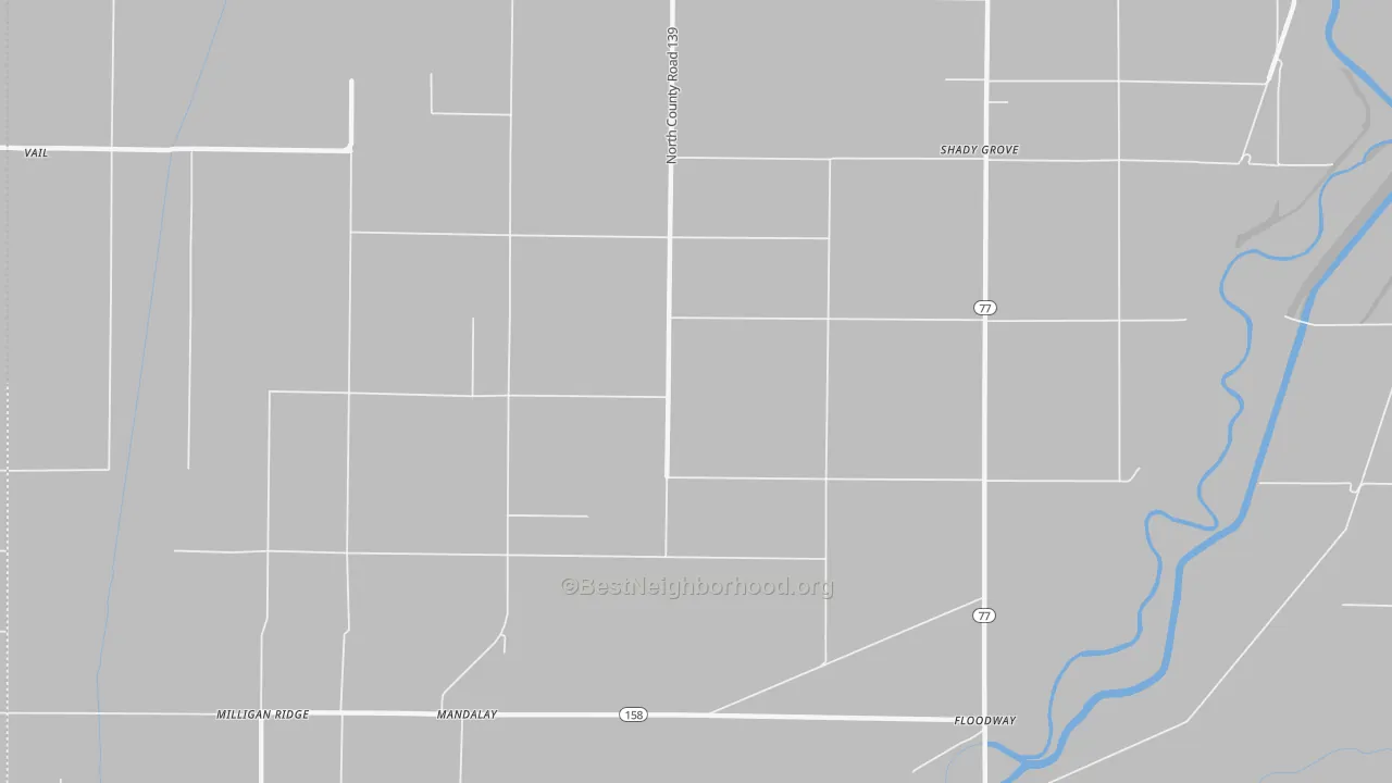 Bike Grade map of Whistleville, AR