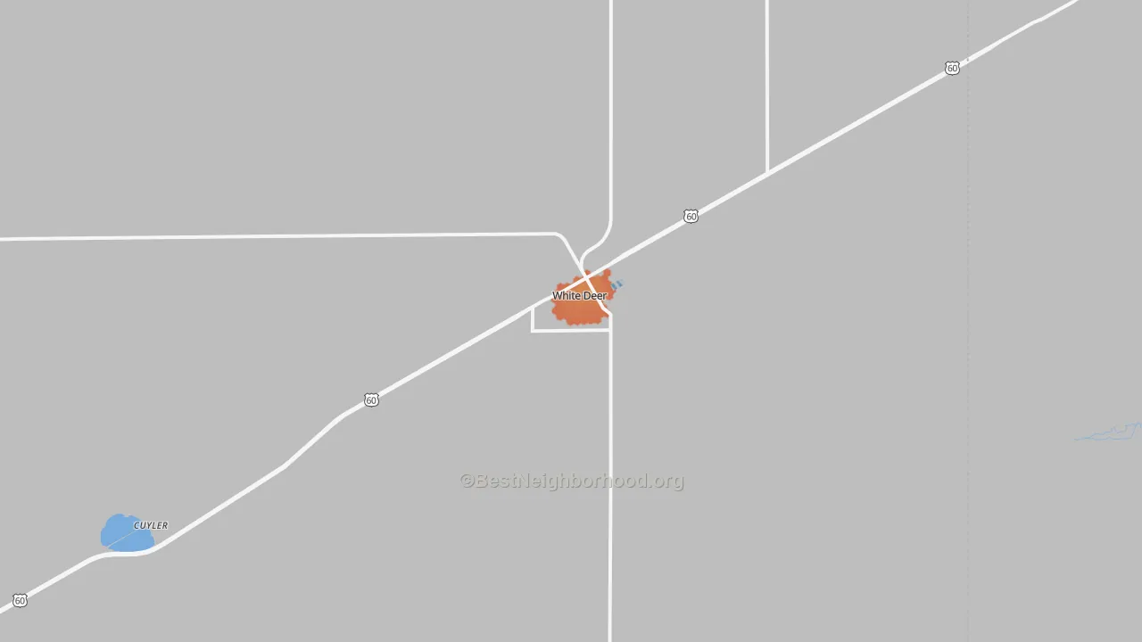 Bike Grade map of White Deer, TX