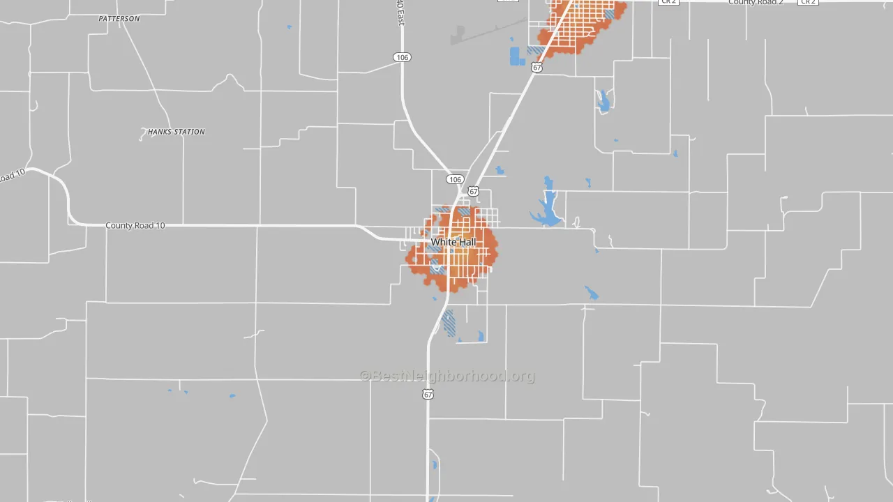 Bike Grade map of White Hall, IL
