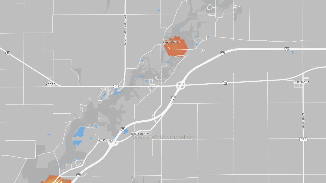 Bike Grade map of White Heath, IL