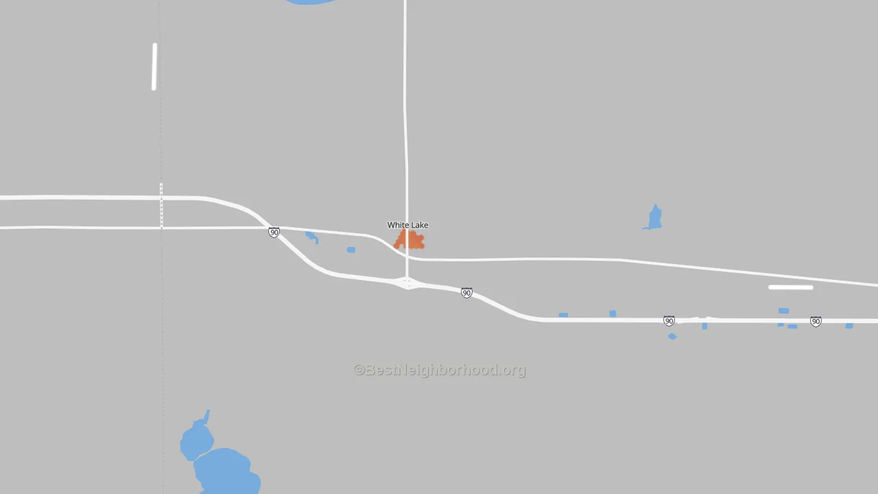 Bike Grade map of White Lake, SD
