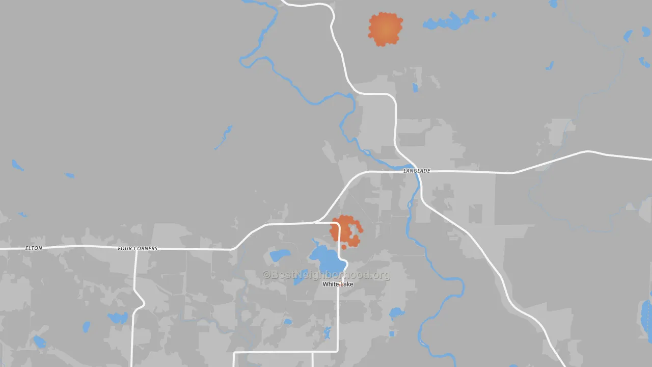 Bike Grade map of White Lake, WI