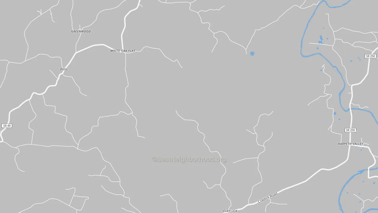 Bike Grade map of White Oak Flat, TN