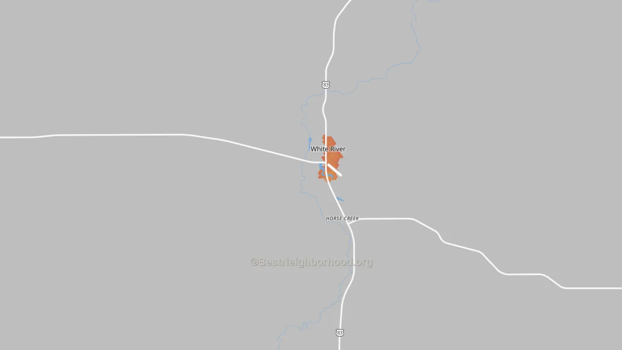 Bike Grade map of White River, SD