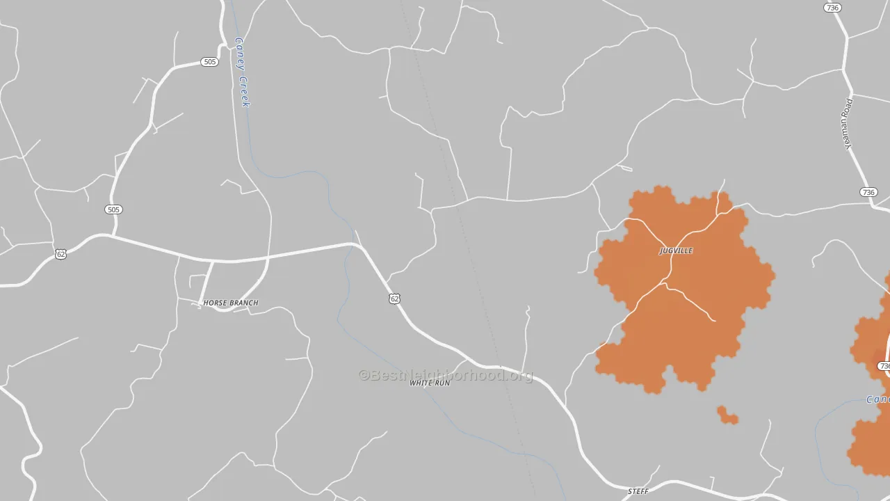 Bike Grade map of White Run, KY