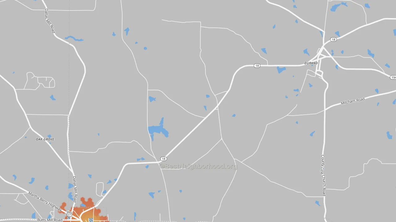 Bike Grade map of White Sulphur Springs, GA