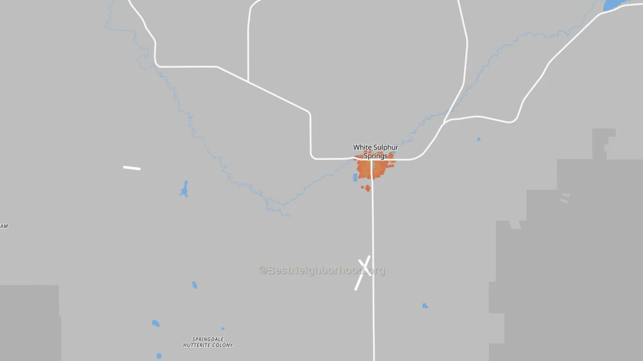 Bike Grade map of White Sulphur Springs, MT
