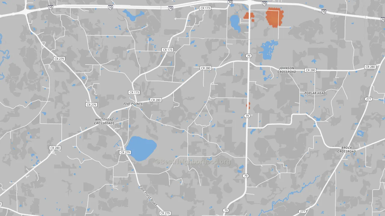 Bike Grade map of Whitehead Crossroads, FL