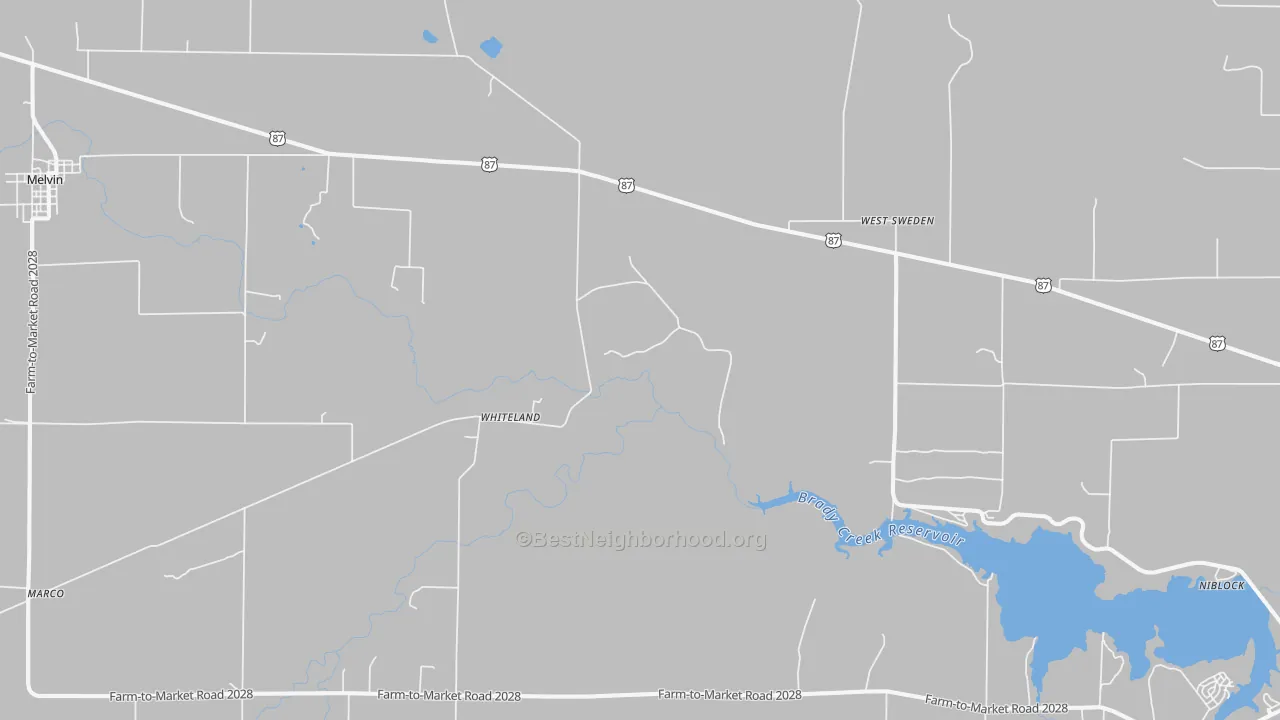 Bike Grade map of Whiteland, TX