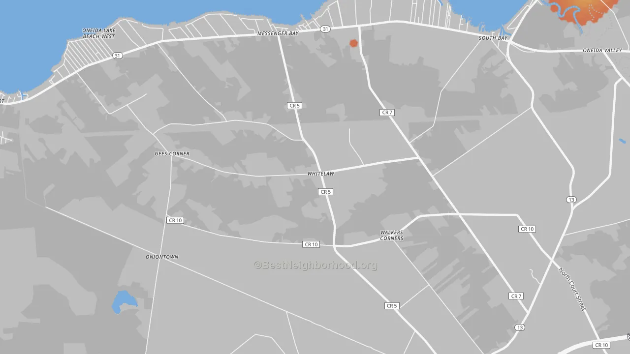 Bike Grade map of Whitelaw, NY