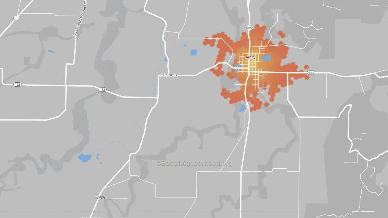 Bike Grade map of Whiteson, OR