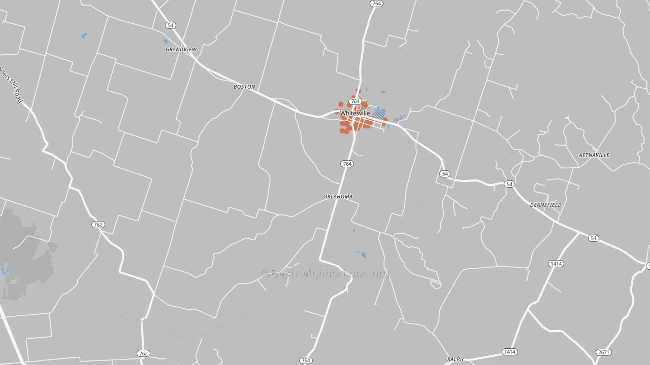 Bike Grade map of Whitesville, KY