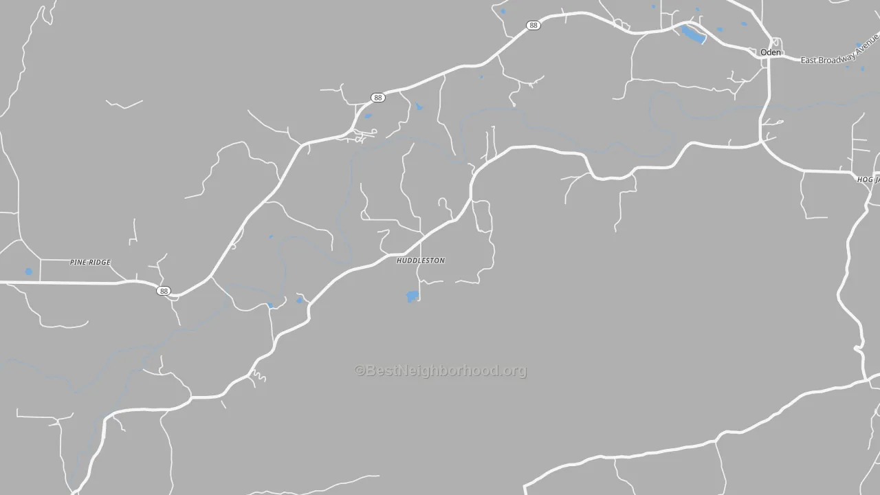 Bike Grade map of Whitetown, AR