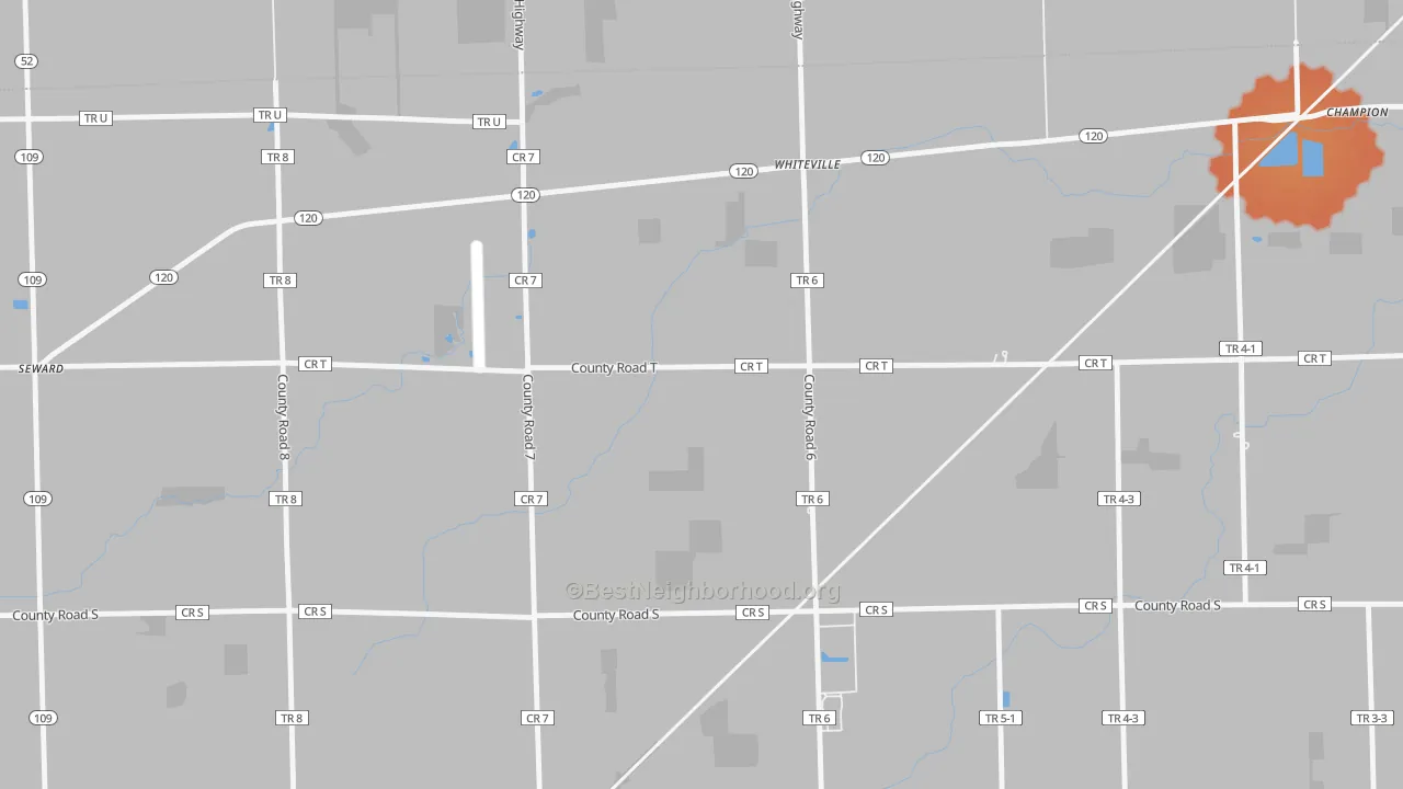 Bike Grade map of Whiteville, OH