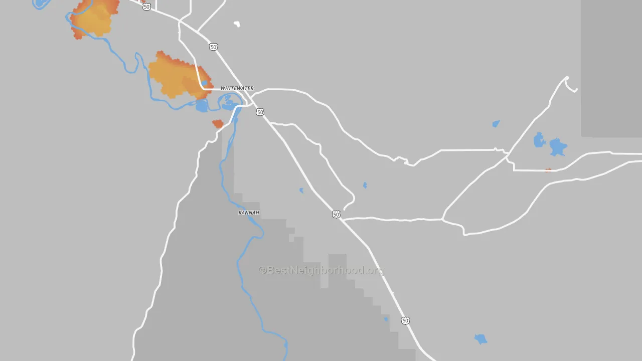 Bike Grade map of Whitewater, CO