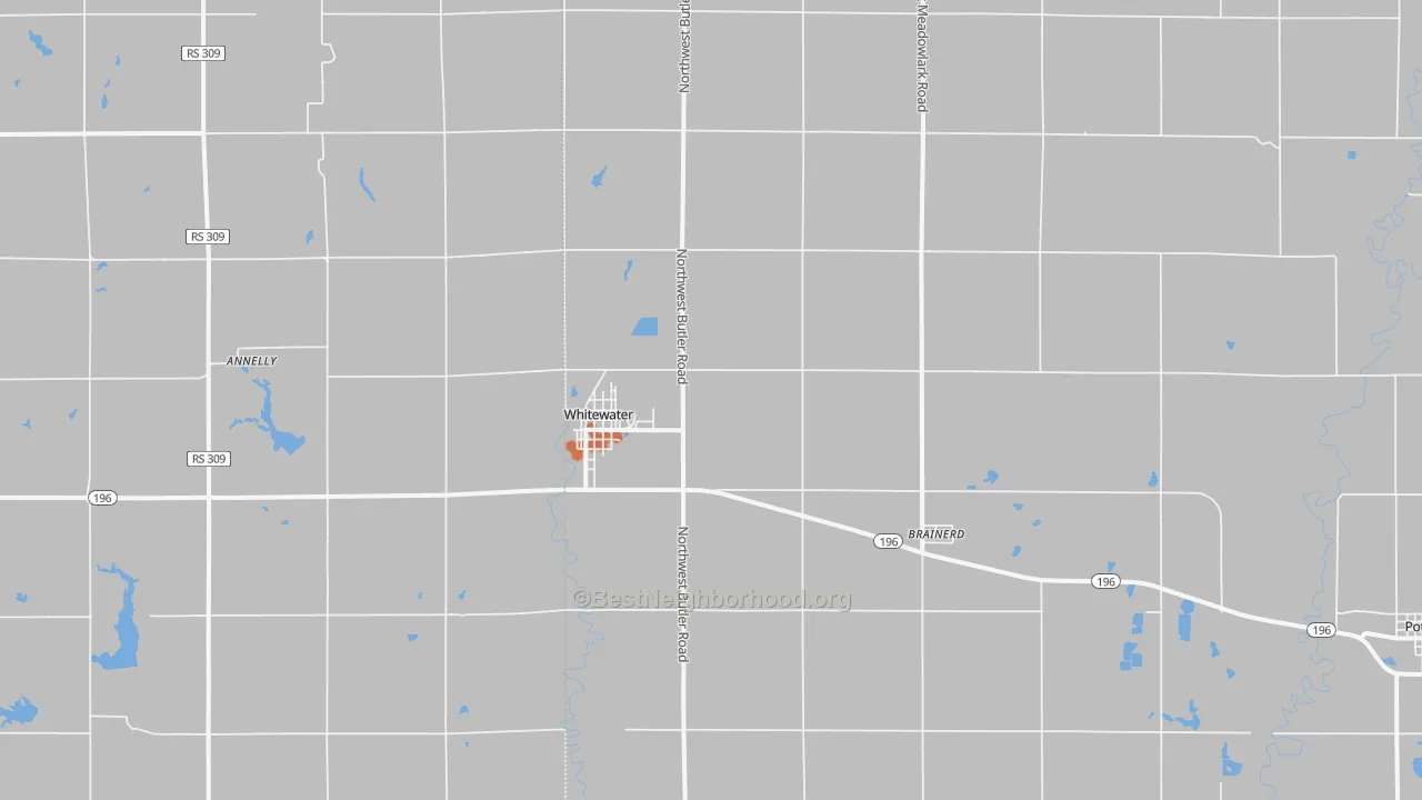 Bike Grade map of Whitewater, KS