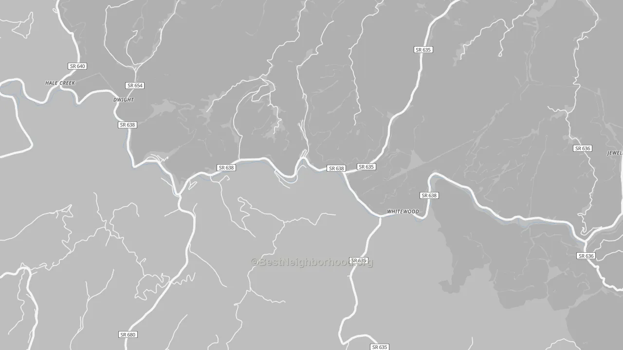 Bike Grade map of Whitewood, VA
