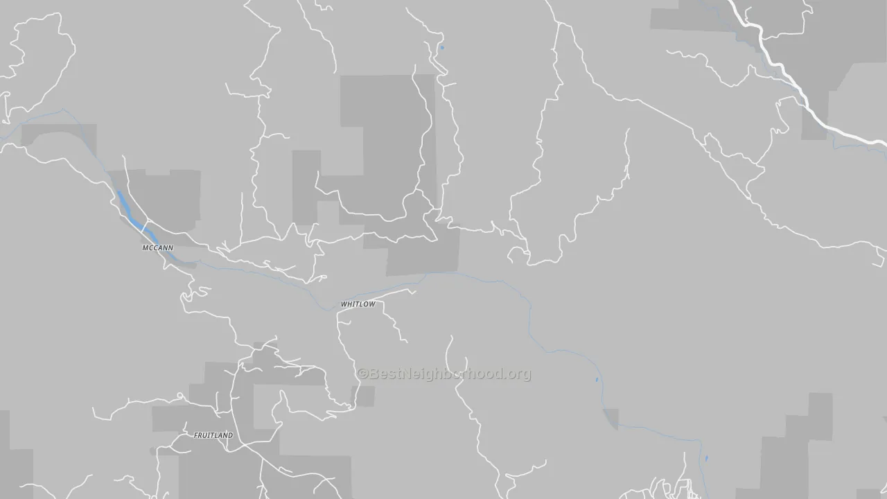 Bike Grade map of Whitlow, CA
