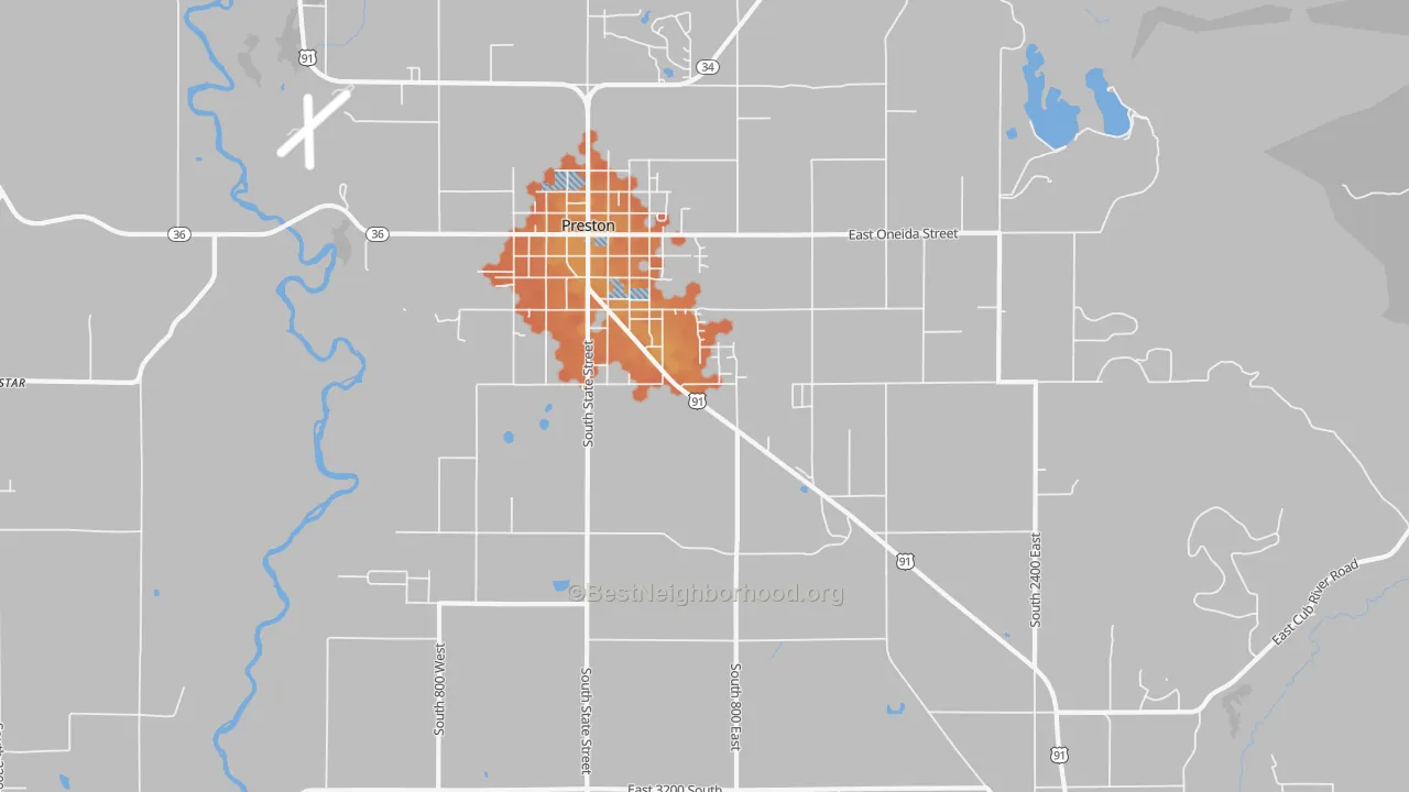 Bike Grade map of Whitney, ID