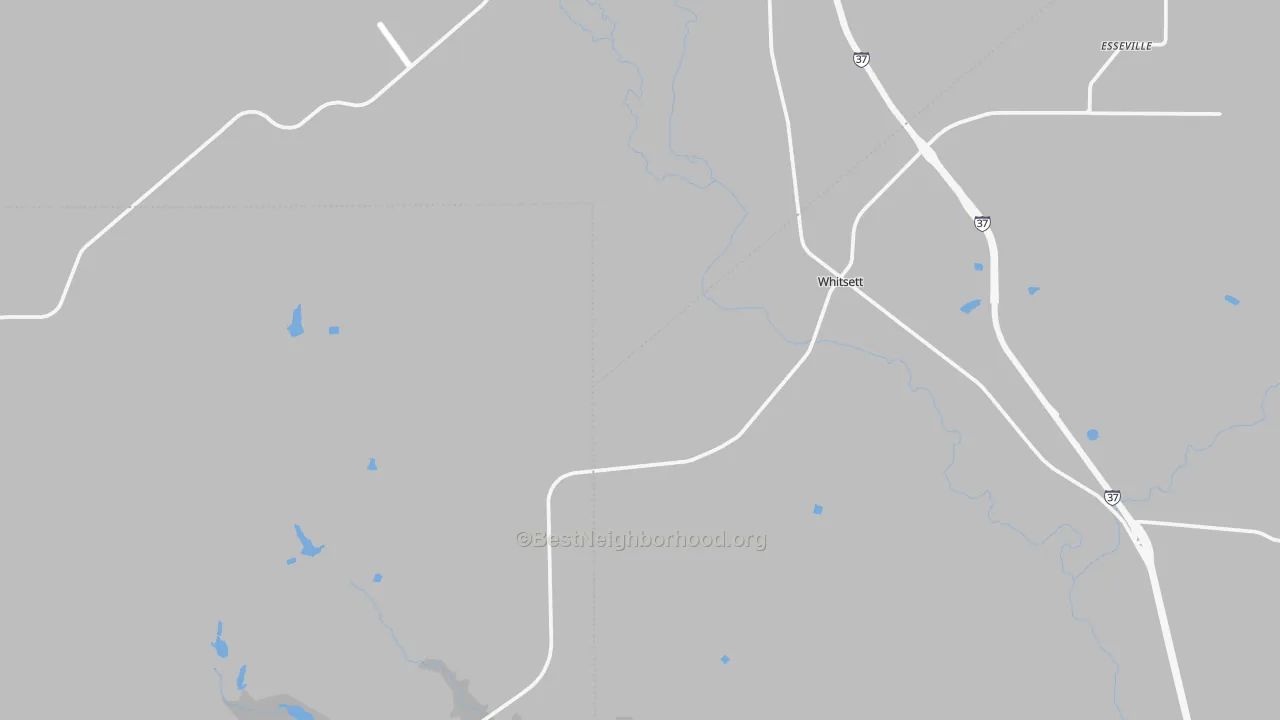 Bike Grade map of Whitsett, TX