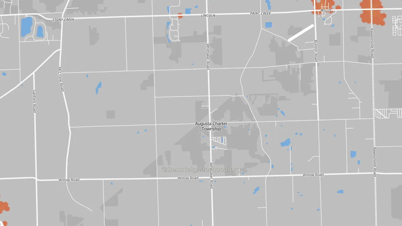 Bike Grade map of Whittaker, MI