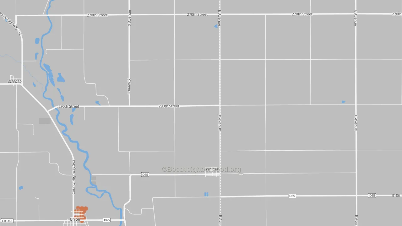 Bike Grade map of Whitten, IA