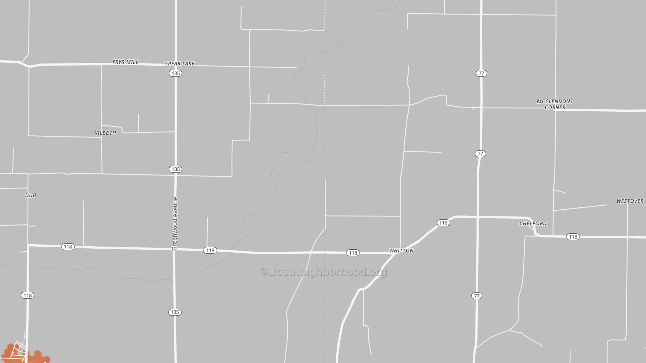 Bike Grade map of Whitton, AR
