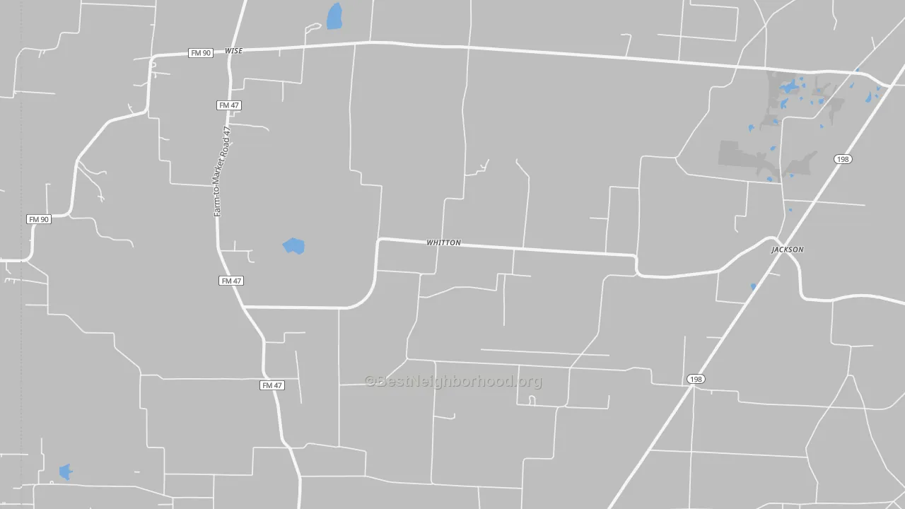 Bike Grade map of Whitton, TX