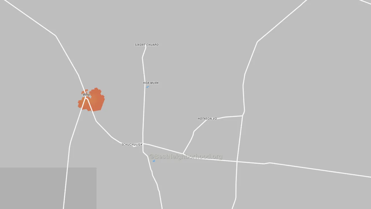 Bike Grade map of Why, AZ
