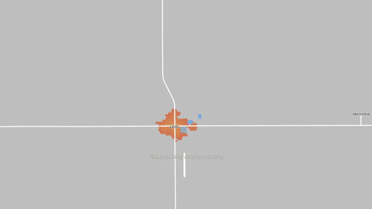 Bike Grade map of Wichita County, KS