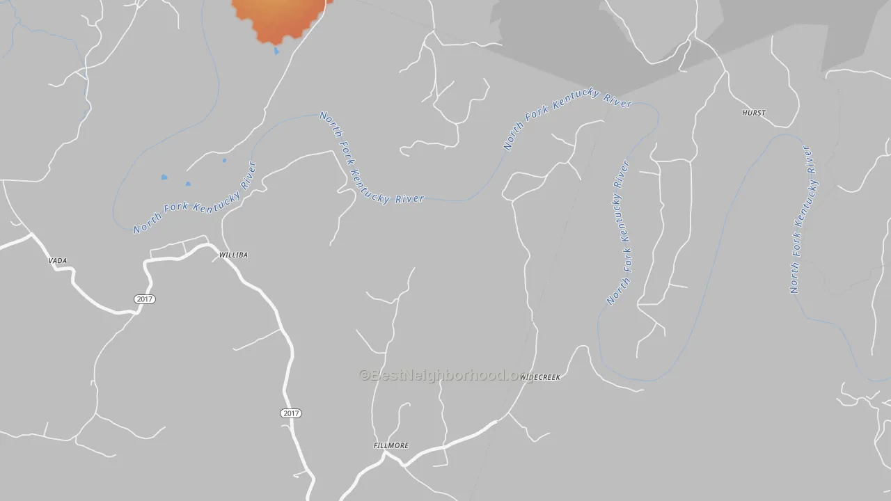Bike Grade map of Widecreek, KY