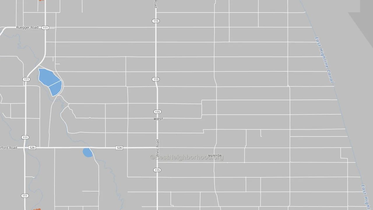 Bike Grade map of Wiest, CA
