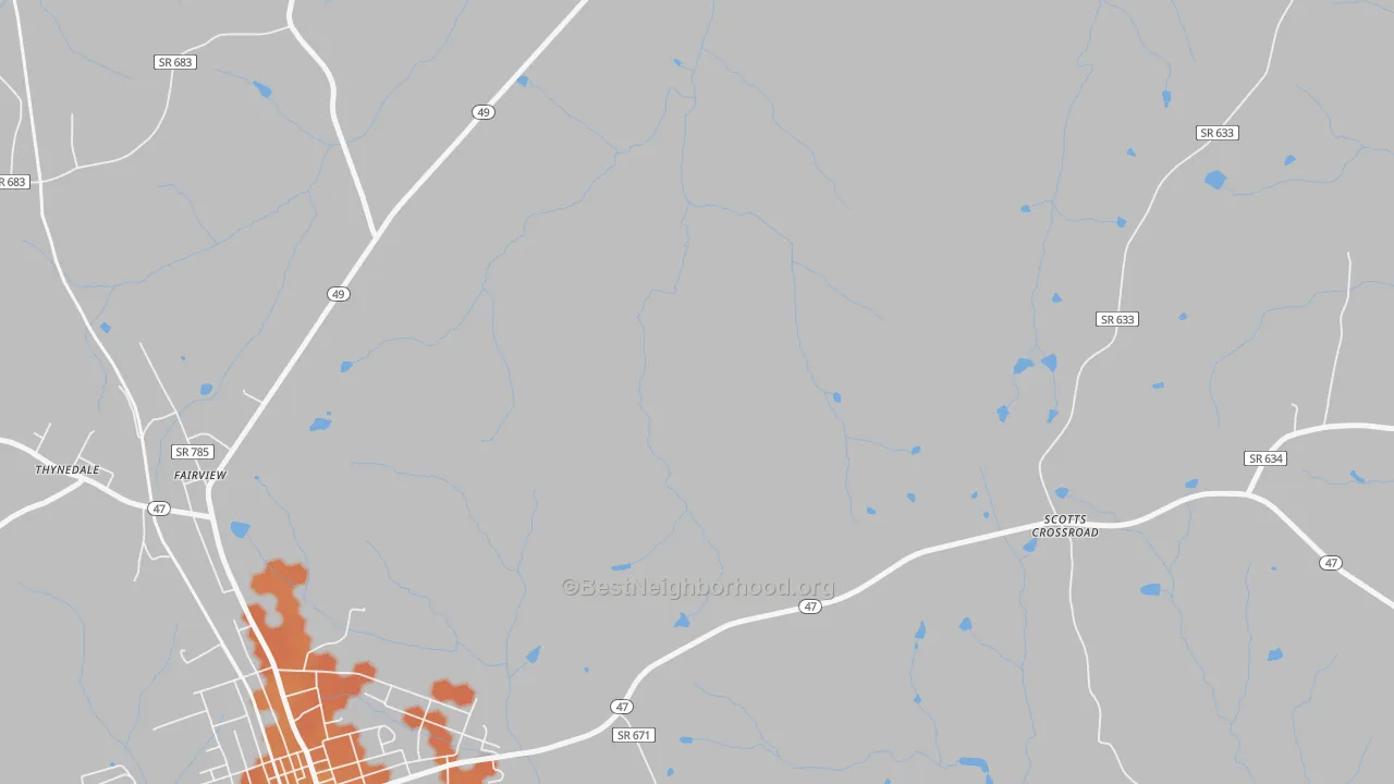 Bike Grade map of Wightman, VA