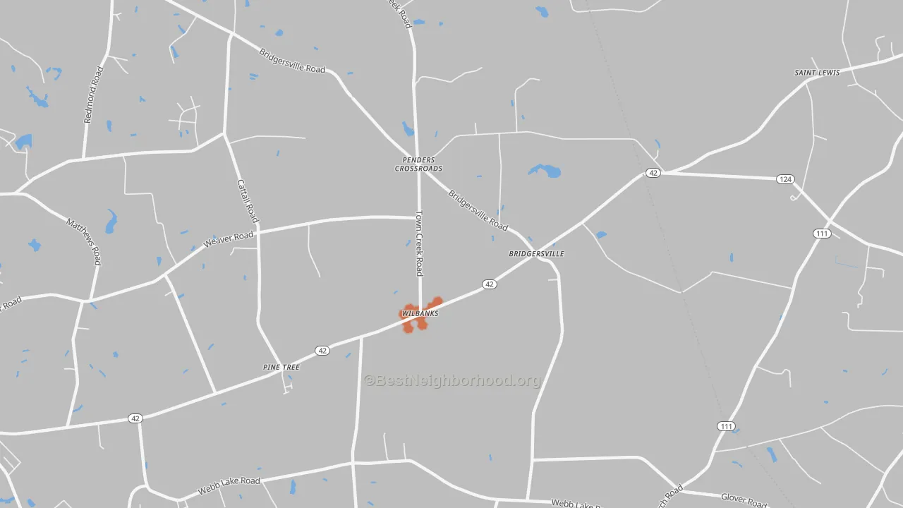 Bike Grade map of Wilbanks, NC
