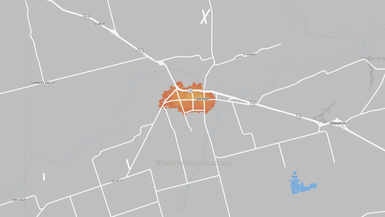 Bike Grade map of Wilbarger County, TX