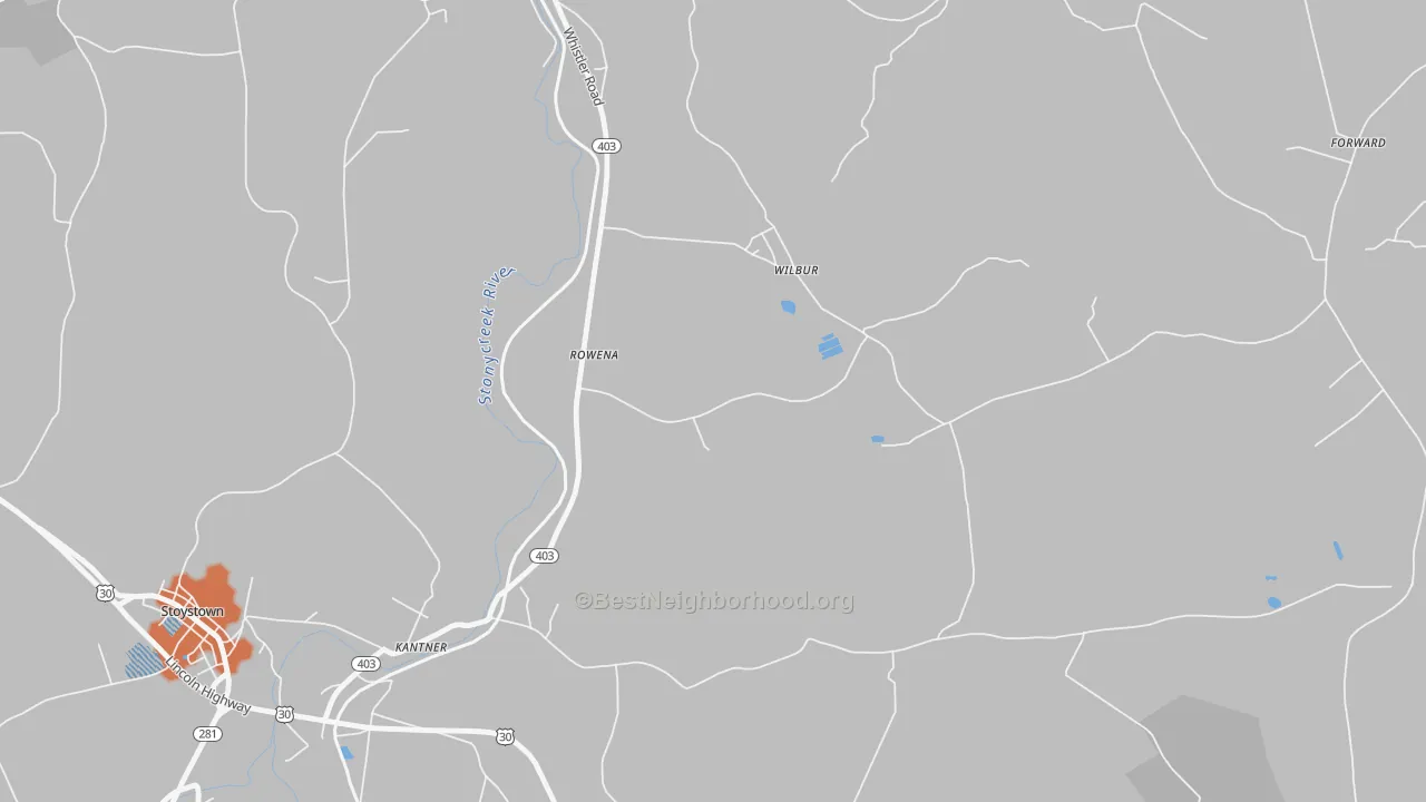 Bike Grade map of Wilbur, PA