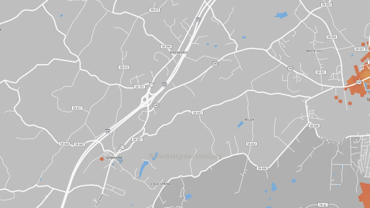 Bike Grade map of Wilda, VA