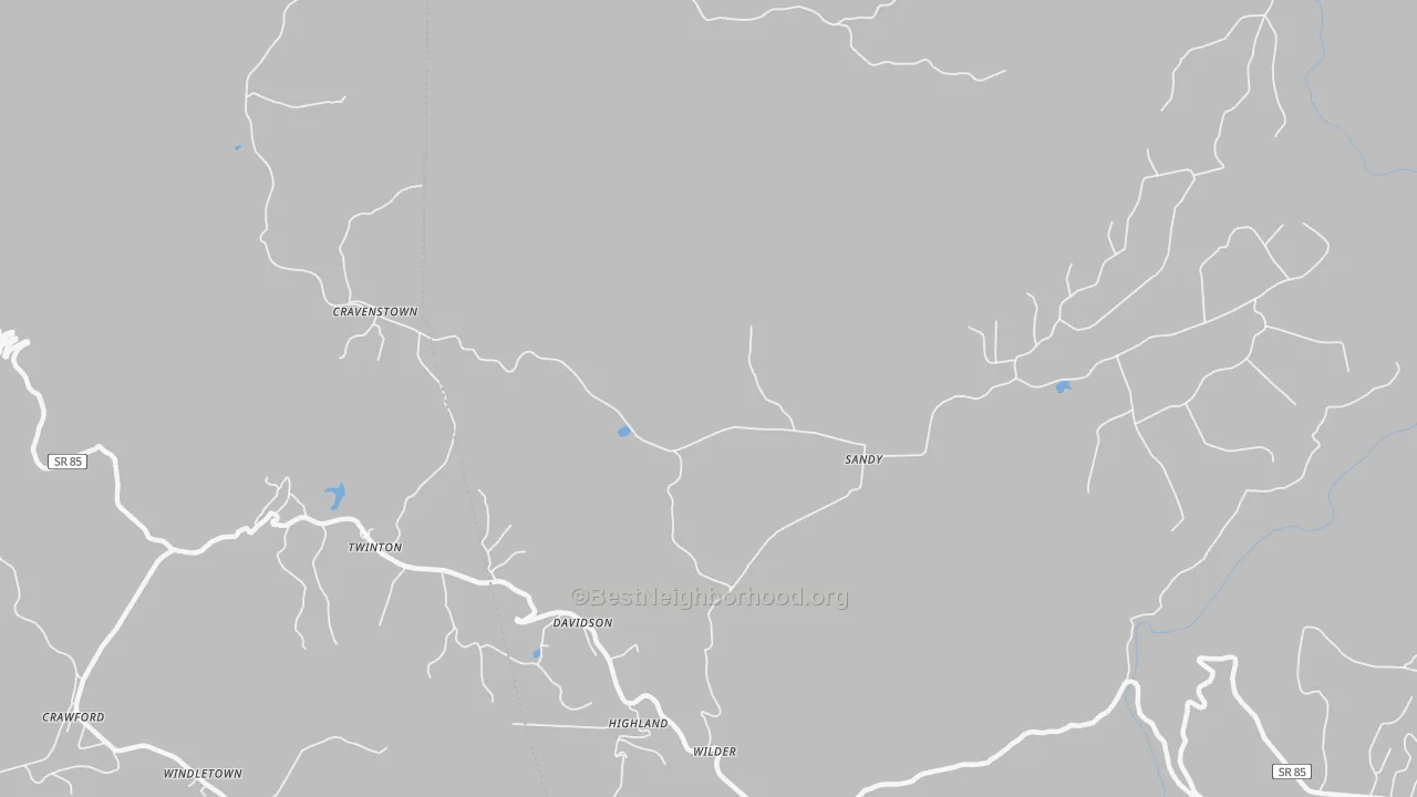 Bike Grade map of Wilder, TN
