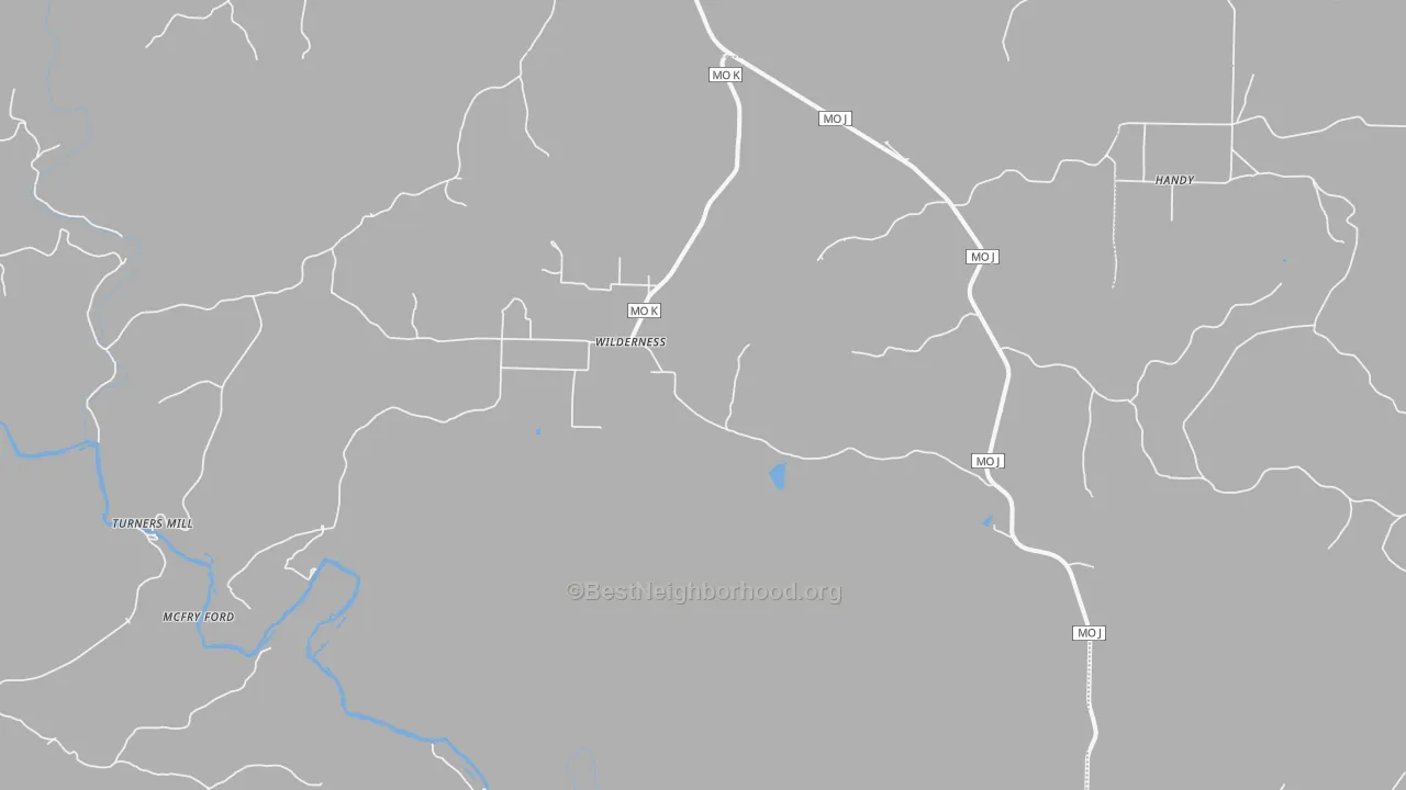 Bike Grade map of Wilderness, MO