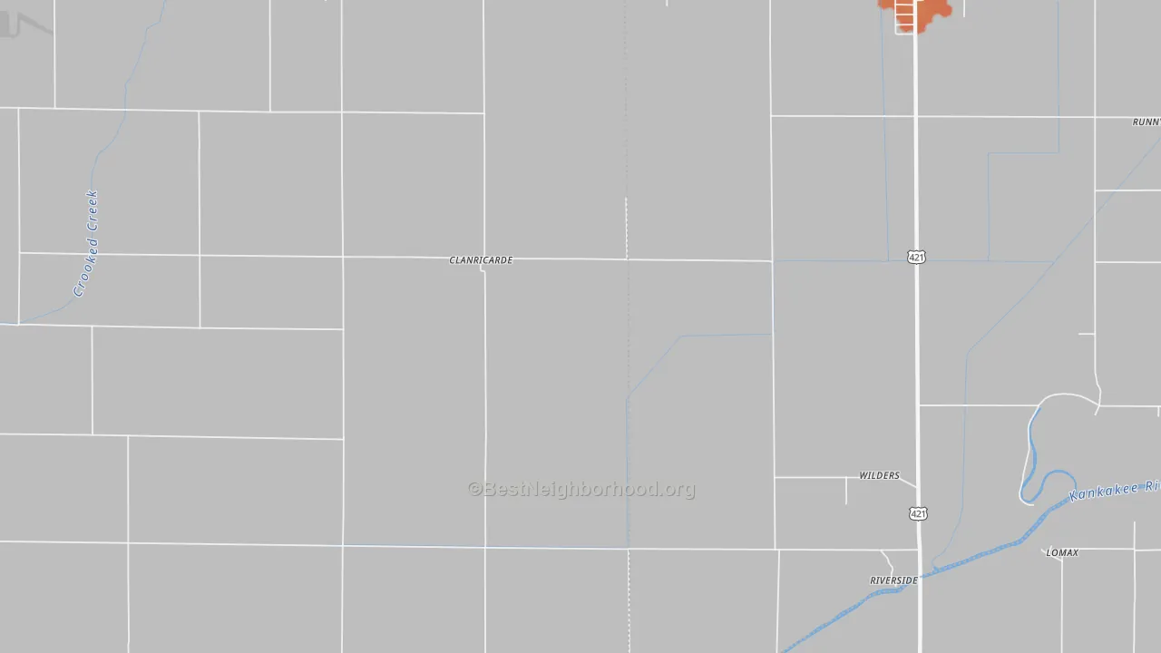 Bike Grade map of Wilders, IN